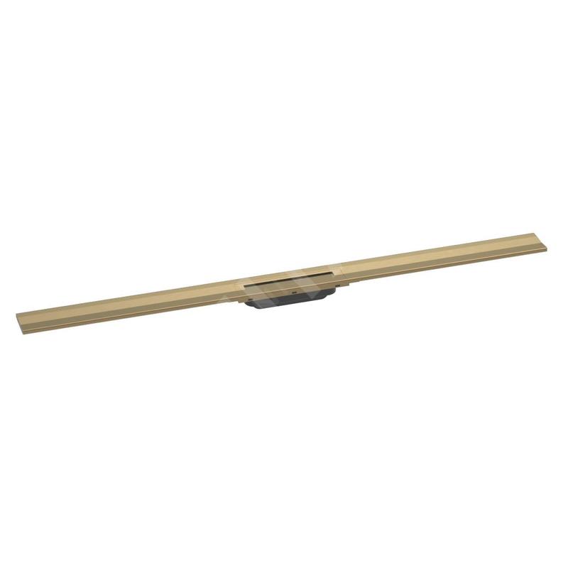 Hansgrohe RainDrain Flex - Caniveau de douche linéaire avec grille en inox 1200, installation contre le mur, découpable, bronze Hansgrohe RainDrain Flex - Caniveau de douche linéaire avec grille en inox 1200, installation contre le mur, découpable, bronze