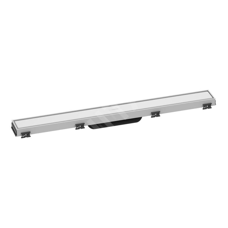 Hansgrohe RainDrain Match - Caniveau de douche linéaire avec grille en inox 700, avec cadre réglable en hauteur, blanc mat Hansgrohe RainDrain Match - Caniveau de douche linéaire avec grille en inox 700, avec cadre réglable en hauteur, blanc mat