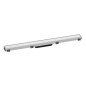 Hansgrohe RainDrain Match - Caniveau de douche linéaire avec grille en inox 800, avec cadre réglable en hauteur, blanc mat