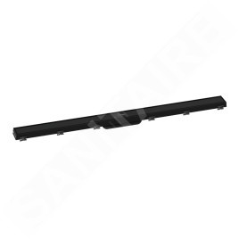 Hansgrohe RainDrain Match - Caniveau de douche linéaire avec grille en inox 1000, avec cadre réglable en hauteur, noir mat