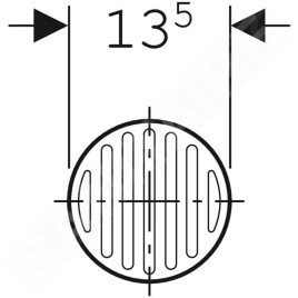 Geberit Accessoires - Grille fente, diamètre 135 mm, carrossable, inox 388.133.00.1