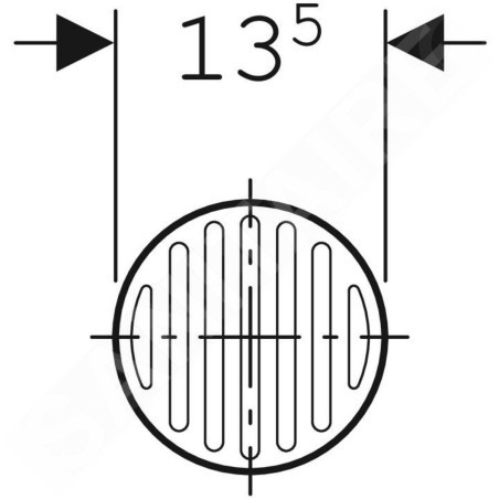 Geberit Accessoires - Grille fente, diamètre 135 mm, carrossable, inox 388.133.00.1