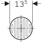Geberit Accessoires - Grille fente, diamètre 135 mm, carrossable, inox 388.133.00.1