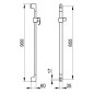 Keuco Edition 400 - Barre de douche 900 mm, chrome 51585010900