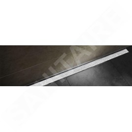 I-Drain Level-3 - Grille en inox pour caniveau douche Level- 3, brossé, longueur 800 mm IDRO0800Z