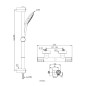 Ideal Standard CeraTherm - Colonne de douche avec thermostat, 3 jets, chrome A7235AA Ideal Standard CeraTherm - Colonne de douche avec thermostat, 3 jets, chrome A7235AA