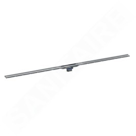 Geberit CleanLine - Canivelle de douche en inox 80, 300-900 mm, chrome noir / chrome brossé 154.440.QC.1