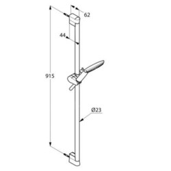 Kludi Freshline - Colonne de douche 120, 1 jet, blanc 6784091-00