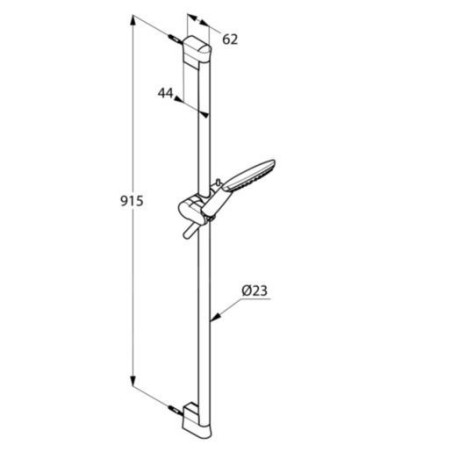 Kludi Freshline - Colonne de douche 120, 1 jet, blanc 6784091-00