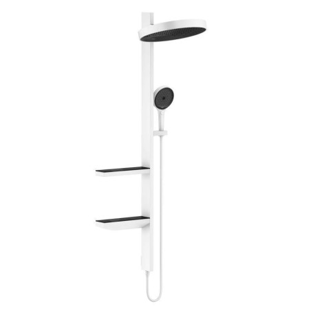 Hansgrohe Rainfinity - Colonne de douche Showepipe 360, 1jet, blanc mat 26842700