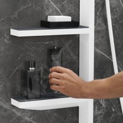 Hansgrohe Rainfinity - Colonne de douche Showepipe 360, 1jet, blanc mat 26842700