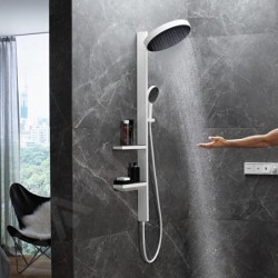 Hansgrohe Rainfinity - Colonne de douche Showepipe 360, 1jet, blanc mat 26842700