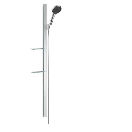 Hansgrohe Rainfinity - Ensemble de pommeau de douche 130, 3jet, barre de douche 1500 mm et flexible,  EcoSmart, chrome 27674000