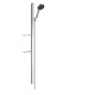 Hansgrohe Rainfinity - Ensemble de pommeau de douche 130, 3jet, barre de douche 1500 mm et flexible,  EcoSmart, chrome 27674000