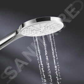 Grohe Rainshower SmartActive - Set de douche de tête 130, 3 jets, barre 900 mm et flexible, blanc lunaire 26578LS0