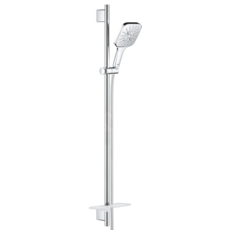 Grohe Rainshower SmartActive Cube - Set de douche de tête 130, 3 jets, barre 900 mm et flexible, chrome 26586000