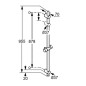 Kludi A-Qa - Barre de douche 0,95 m, chrome 6564105-00 Kludi A-Qa - Barre de douche 0,95 m, chrome 6564105-00