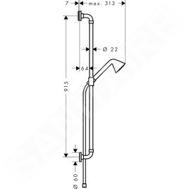 Axor Programme de douche - Set de douche avec design Front, chrome 26023000