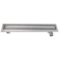 Aqualine Canniveaux - Caniveau de douche Pavino avec grille pour carrelage, 860x140x92 mm, inox 2710-90