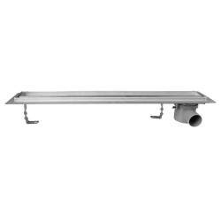 Aqualine Canniveaux - Caniveau de douche Pavino avec grille pour carrelage, 860x140x92 mm, inox 2710-90