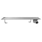 Aqualine Canniveaux - Caniveau de douche Pavino avec grille pour carrelage, 860x140x92 mm, inox 2710-90