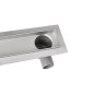 Aqualine Canniveaux - Caniveau de douche Pavino avec grille pour carrelage, 860x140x92 mm, inox 2710-90