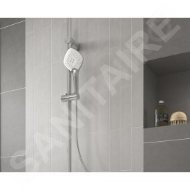 Ideal Standard Idealrain Evo Jet - Set de douche Diamond, barre 600 mm avec douchette, 3 jets, chrome B1762AA