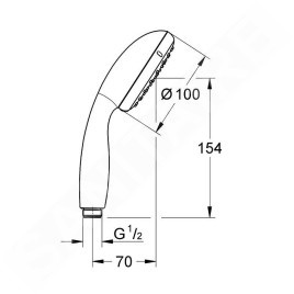 Grohe Tempesta New - Douchette 100, 2 jets, chrome 26047001