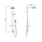 Aqualine Siga - Garniture de douche 178, aluminium SL650