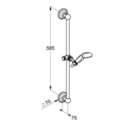Kludi Adlon - Set de pommeau de douche, barre et flexible, 3 jets, doré 2710345