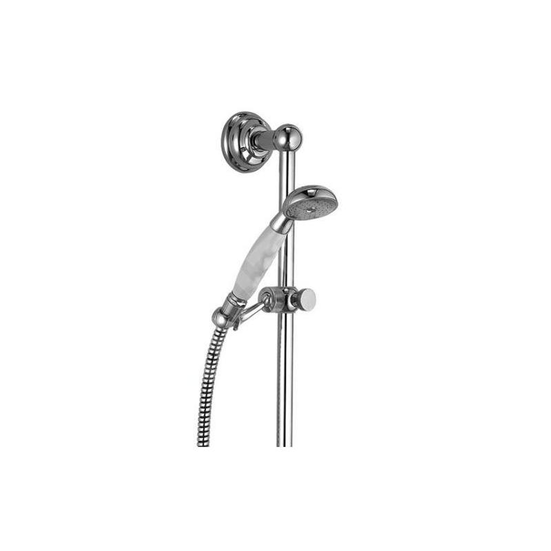 Kludi Adlon - Set de pommeau de douche, 1 jet, barre et flexible, chrome 2710305