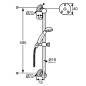 Kludi Adlon - Set de pommeau de douche, 1 jet, barre et flexible, chrome 2710305