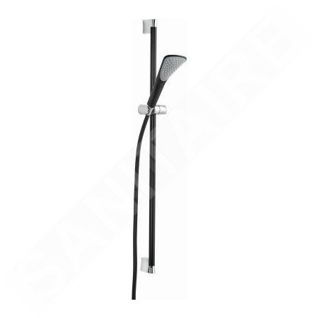 Kludi Fizz - Ensemble pommeau de douche, flexible de douche, barre 900 mm, noir mat 6764087-00