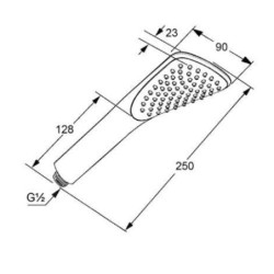 Kludi Fizz - Pommeau de douche, 1 jet, noir mat 6760039-00