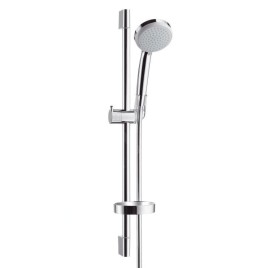Hansgrohe Croma - Set de pommeau de douche, 9 l/min, 4 jets, barre 0.65 m, flexible, chrome 27776000