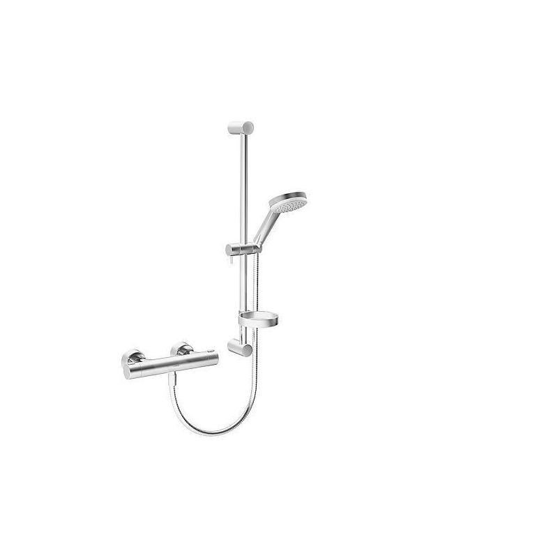 Hansa Prisma - Set de douche avec thermostat, ECO, chrome 48080121 Hansa Prisma - Set de douche avec thermostat, ECO, chrome 48080121