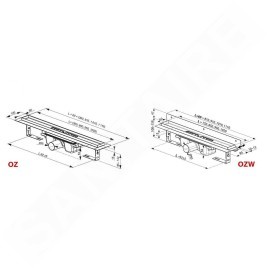 Ravak Runway - Caniveau de douche 850 mm, installation au sol, inox X01388