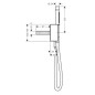 Axor Edge - Douchette, 2 jets, avec support de douchete Porter et flexible, chrome/coupe diamant 46521000