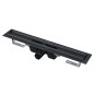 Alcadrain Douchegoten - Bac à douche 1150 mm, avec bord pour grille perforée, noir mat APZ1BLACK-1150