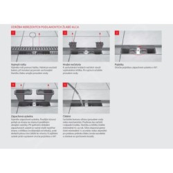 Alcadrain Douchegoten - Caniveau de douche Low 1150 mm, avec rebord pour grille perforée, inox APZ101-1150