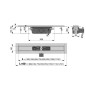 Alcadrain Douchegoten - Caniveau de douche 1050 mm, avec rebord pour grille perforée, inox APZ1-1050 Alcadrain Douchegoten - Caniveau de douche 1050 mm, avec rebord pour grille perforée, inox APZ1-1050