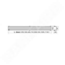 Alcadrain Grilles - Grille pour caniveau à douche linéaire 1150 mm, inox brillant DESIGN-1150LN