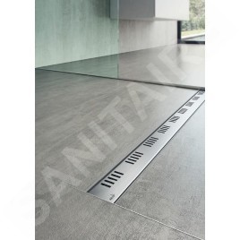 Alcadrain Grilles - Grille pour caniveau à douche d'angle 750 mm, inox poli DREAM-750L