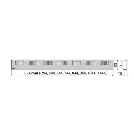 Alcadrain Grilles - Grille pour caniveau à douche linéaire 950 mm, inox poli DREAM-950L