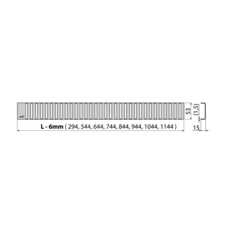Alcadrain Grilles - Grille pour caniveau à douche linéaire 950 mm, inox mat LINE-950M