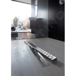 Alcadrain Grilles - Grille pour caniveau à douche d'angle 750 mm, inox poli ZIP-750L