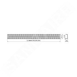 Alcadrain Grilles - Grille pour caniveau de douche linéaire 850 mm, inox brillant ZIP-850L