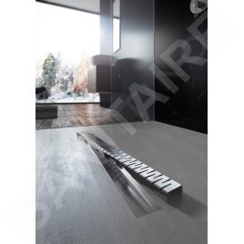 Alcadrain Grilles - Grille pour caniveau de douche linéaire 850 mm, inox brillant ZIP-850L