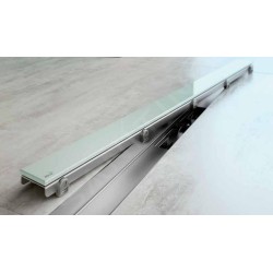 Alcadrain Grilles - Grille pour caniveau de douche 850 mm, verre/blanc GL1200-850