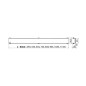 Alcadrain Grilles - Grille pour caniveau de douche 950 mm, verre/blanc GL1200-950